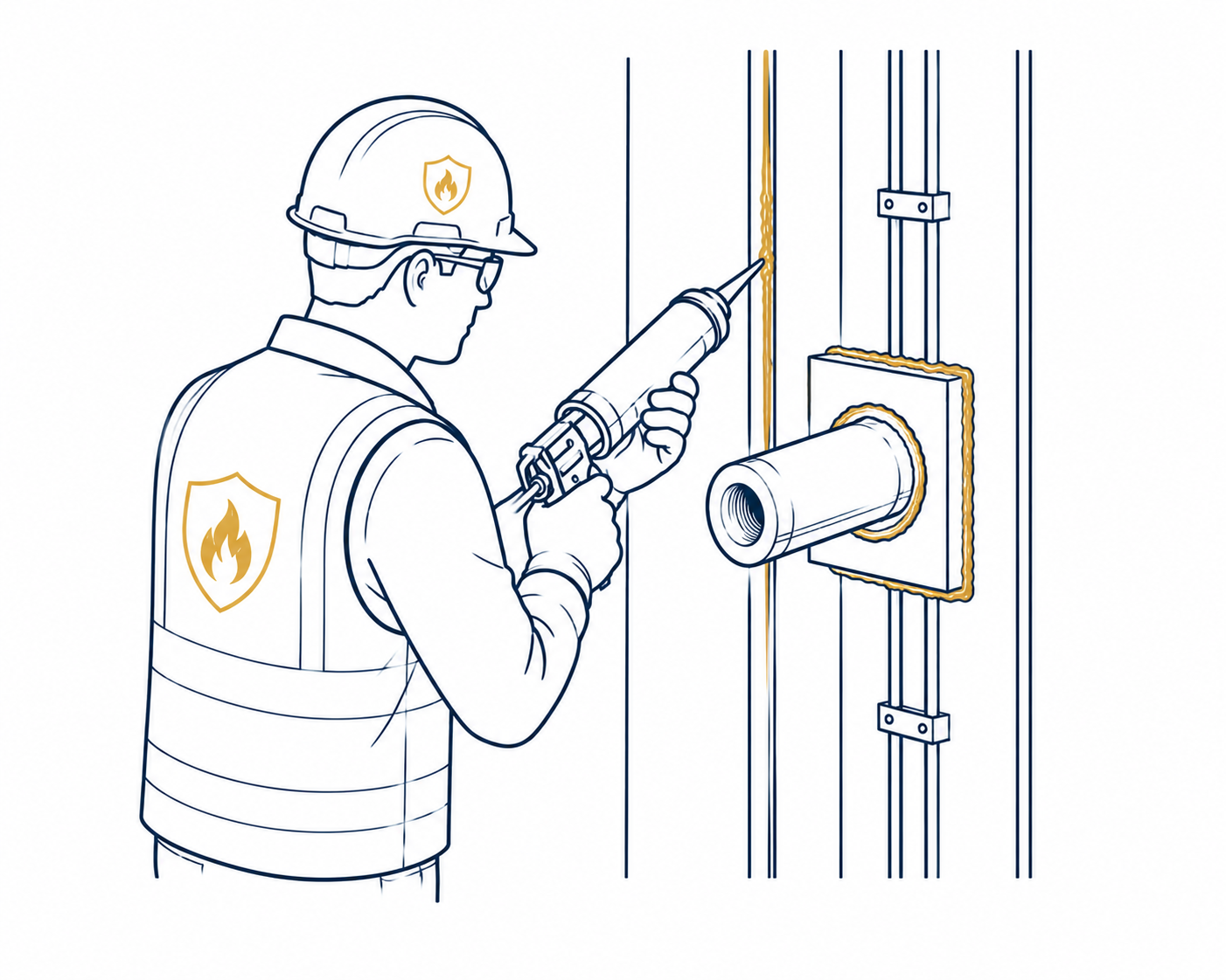 Installer capturing evidence on site